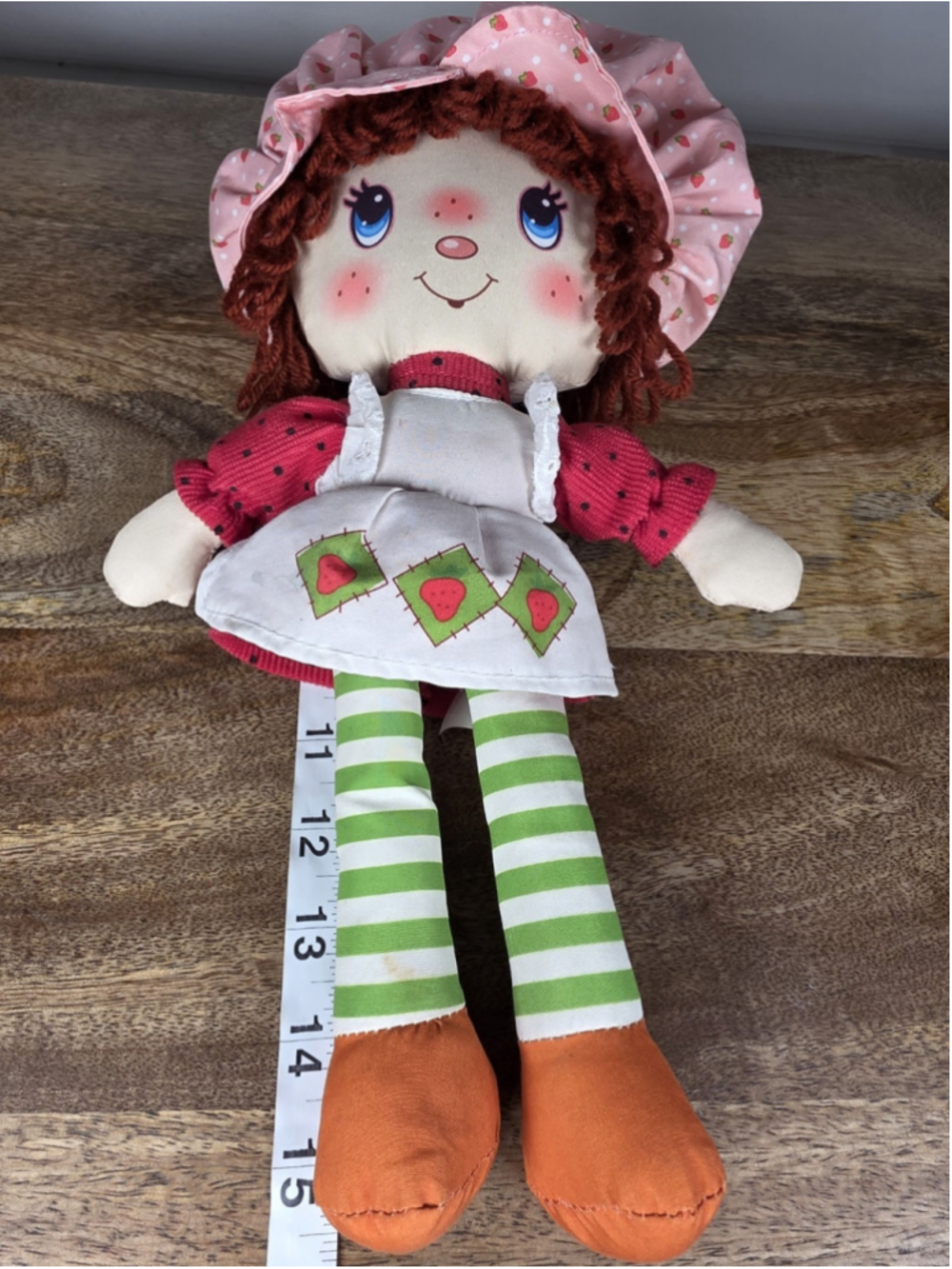 Strawberry Shortcake Doll 2016 Bridge Direct Classic Retro Rag Doll 15 Inch - Picture 9 of 9